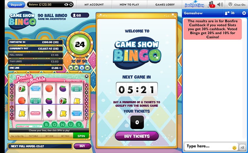 Jackpotjoy bingo site online